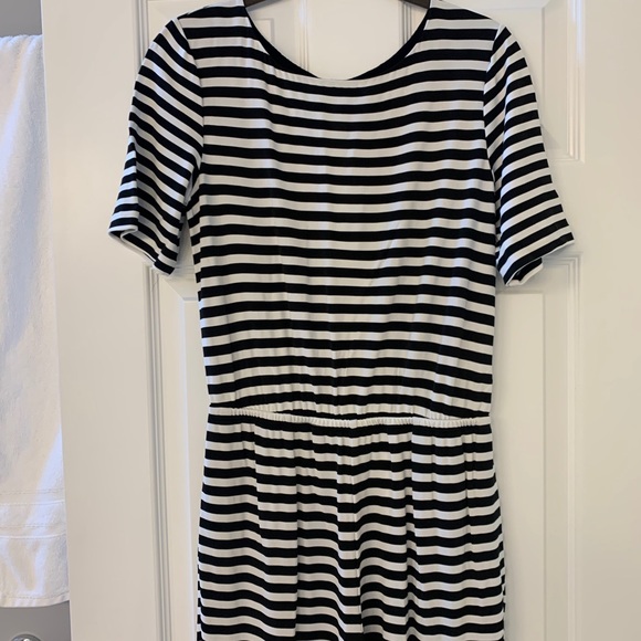DVF Kendra Striped Open Back Jumpsuit Size 8 - Picture 6 of 9